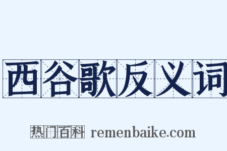 西谷歌反义词是什么意思的图片